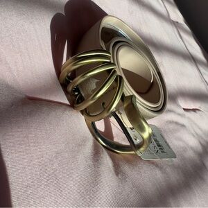 Free People Gold and Cream Women's Belt